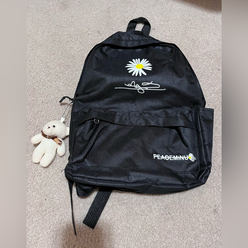 Backpack with teddy bear